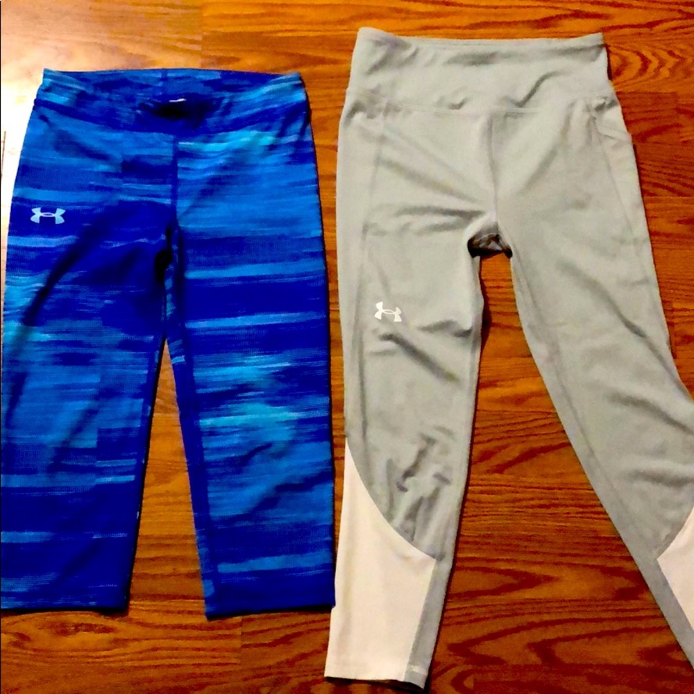 Lot of 2 Youth Medium Under Armour legging